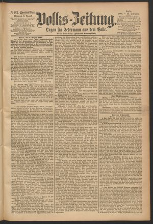Volks-Zeitung vom 06.08.1884