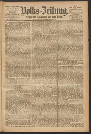 Volks-Zeitung vom 07.08.1884