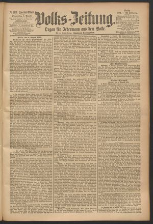 Volks-Zeitung vom 07.08.1884