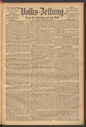 Volks-Zeitung vom 07.08.1884