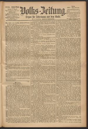 Volks-Zeitung vom 08.08.1884