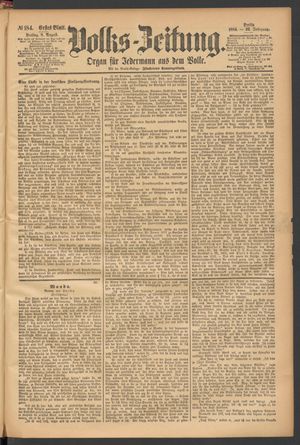 Volks-Zeitung vom 08.08.1884
