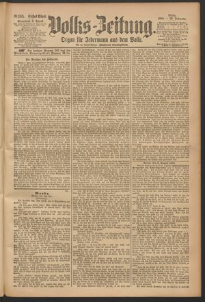 Volks-Zeitung on Aug 9, 1884