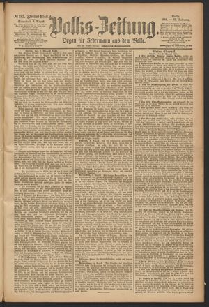 Volks-Zeitung on Aug 9, 1884