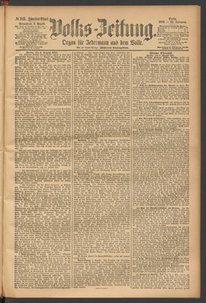 Volks-Zeitung on Aug 9, 1884