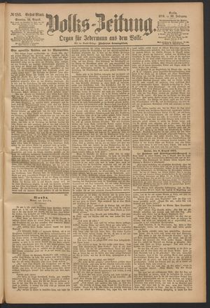 Volks-Zeitung on Aug 10, 1884