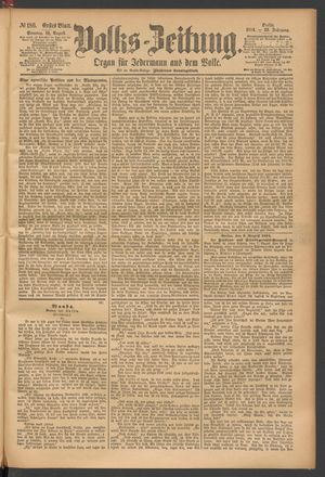 Volks-Zeitung on Aug 10, 1884