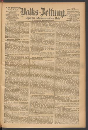 Volks-Zeitung on Aug 10, 1884