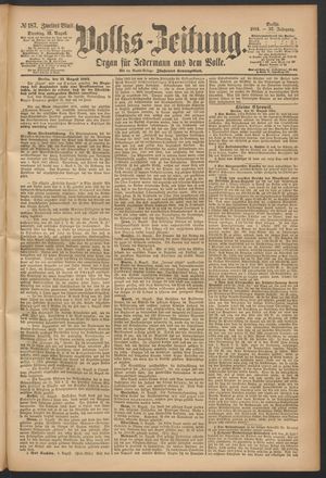 Volks-Zeitung vom 12.08.1884