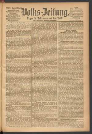 Volks-Zeitung vom 12.08.1884