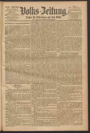 Volks-Zeitung on Aug 13, 1884
