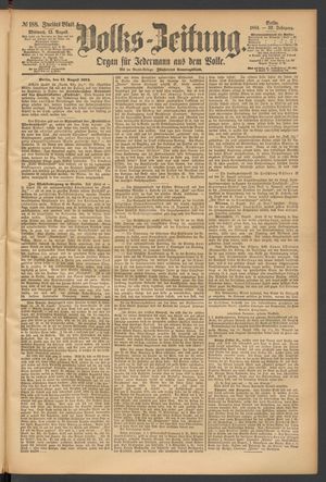 Volks-Zeitung on Aug 13, 1884
