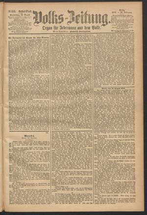 Volks-Zeitung vom 14.08.1884