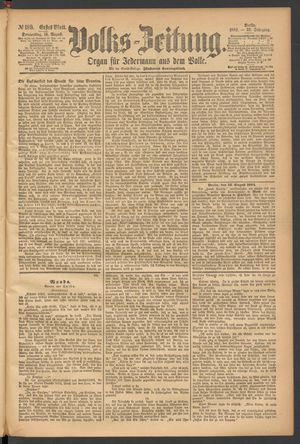 Volks-Zeitung vom 14.08.1884