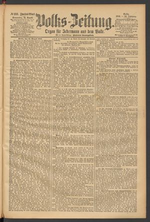 Volks-Zeitung vom 14.08.1884