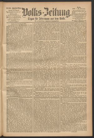 Volks-Zeitung on Aug 15, 1884