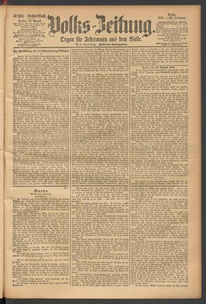 Volks-Zeitung on Aug 15, 1884