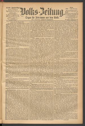 Volks-Zeitung on Aug 15, 1884