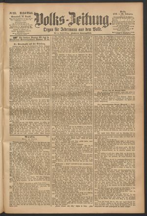Volks-Zeitung on Aug 16, 1884