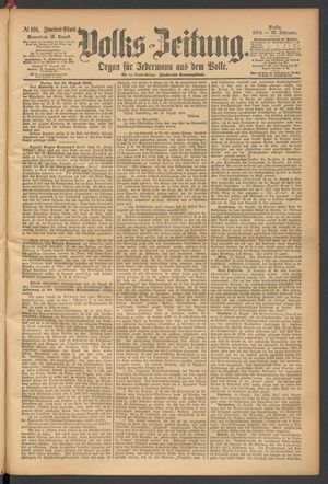 Volks-Zeitung on Aug 16, 1884