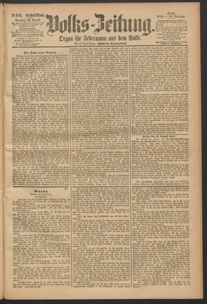 Volks-Zeitung vom 19.08.1884