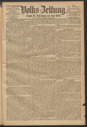 Volks-Zeitung on Aug 23, 1884