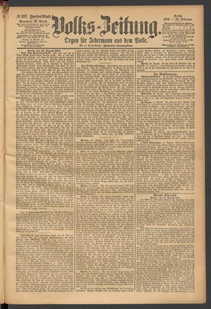 Volks-Zeitung on Aug 23, 1884