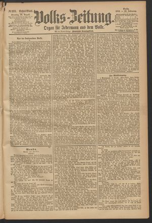 Volks-Zeitung vom 26.08.1884