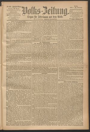 Volks-Zeitung vom 26.08.1884