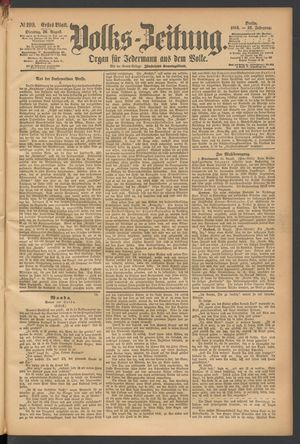 Volks-Zeitung vom 26.08.1884