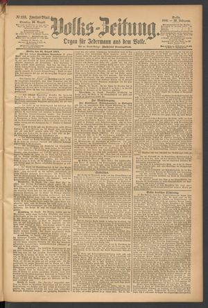 Volks-Zeitung vom 26.08.1884