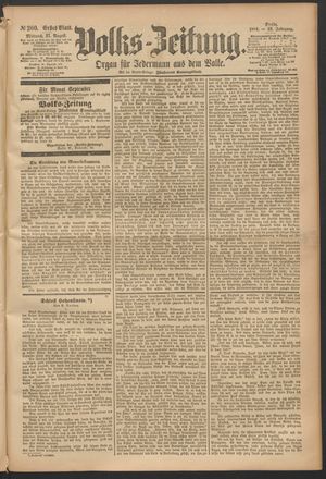 Volks-Zeitung vom 27.08.1884