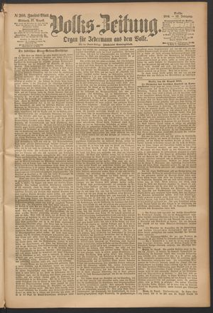 Volks-Zeitung vom 27.08.1884