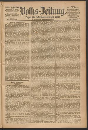 Volks-Zeitung vom 28.08.1884