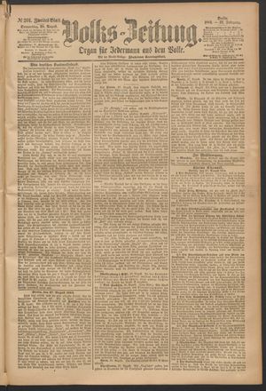 Volks-Zeitung vom 28.08.1884