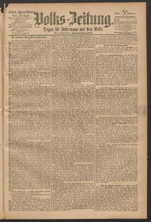 Volks-Zeitung vom 29.08.1884
