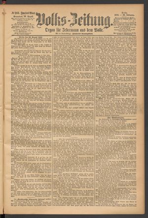 Volks-Zeitung vom 30.08.1884