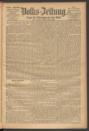 Volks-Zeitung vom 03.09.1884