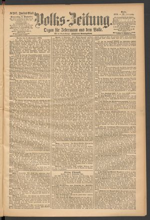 Volks-Zeitung vom 04.09.1884