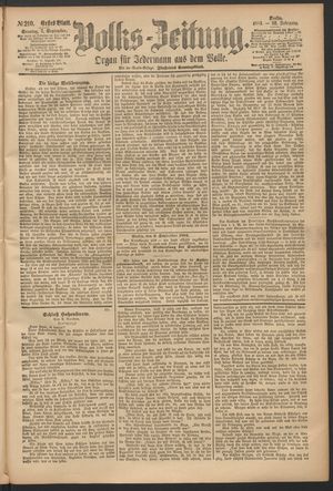 Volks-Zeitung vom 07.09.1884