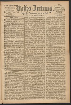 Volks-Zeitung vom 07.09.1884