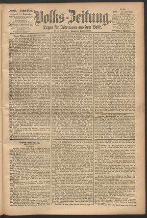 Volks-Zeitung on Sep 10, 1884