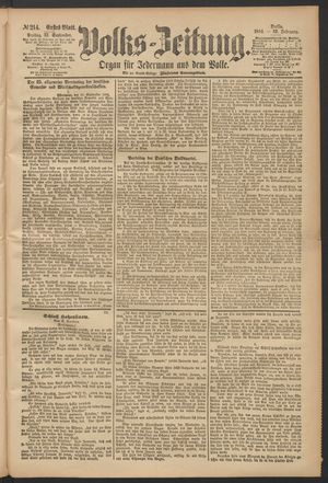 Volks-Zeitung vom 12.09.1884