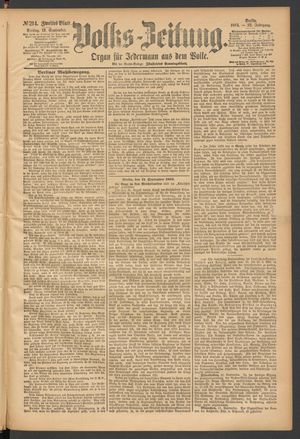 Volks-Zeitung vom 12.09.1884