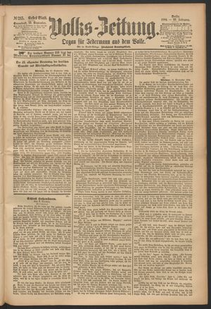 Volks-Zeitung vom 13.09.1884