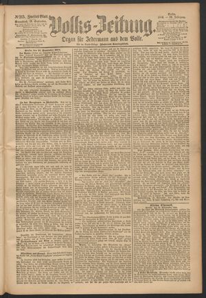 Volks-Zeitung vom 13.09.1884