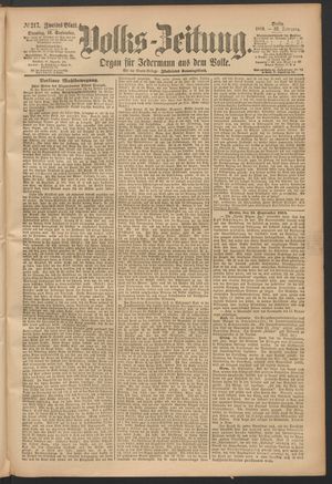 Volks-Zeitung vom 16.09.1884