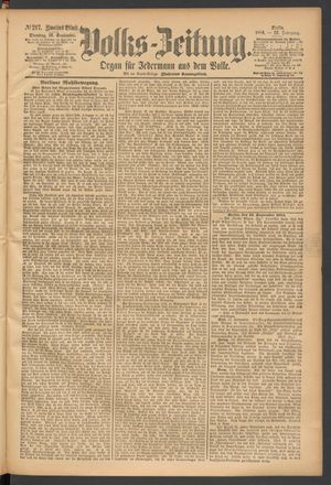 Volks-Zeitung vom 16.09.1884