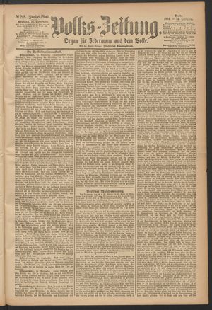Volks-Zeitung vom 17.09.1884