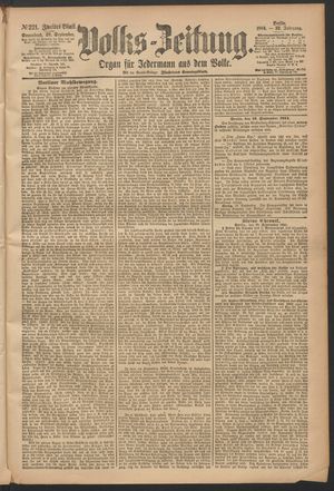 Volks-Zeitung vom 20.09.1884